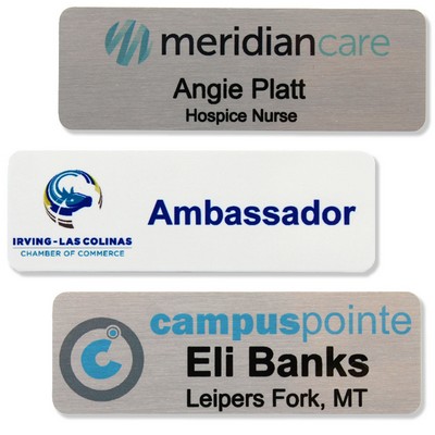Athena Aluminum Metal Name Badge (1"x3")