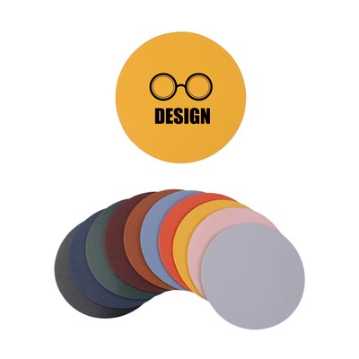 Soft Round PU Leather Coaster MOQ 50PCS