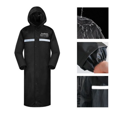 Long-Style Polyester Raincoat