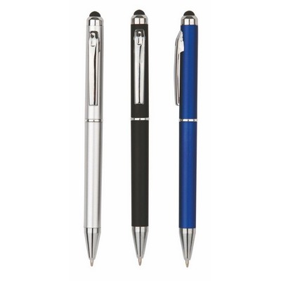 Stylus Ballpoint Pen w/Metallic Finish