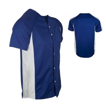 Adult Full Button Pro-Weight Textured Mesh Pro-Style Jersey w/Contrasting Side