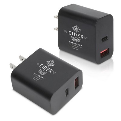 UL Listed 20W Dual-Port PD Fast Charger