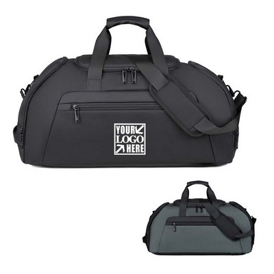 Sports Travel Duffel Bag with Shoe Compartment Wet Pocket