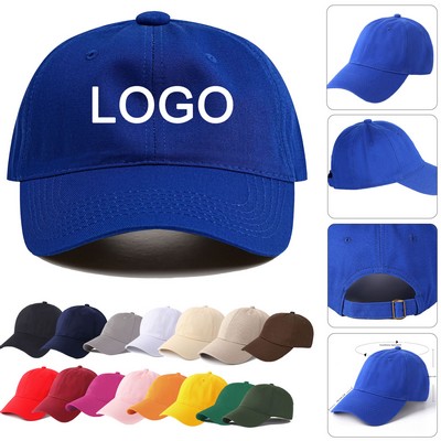 Cotton 6 Panel Baseball Cap with Visor