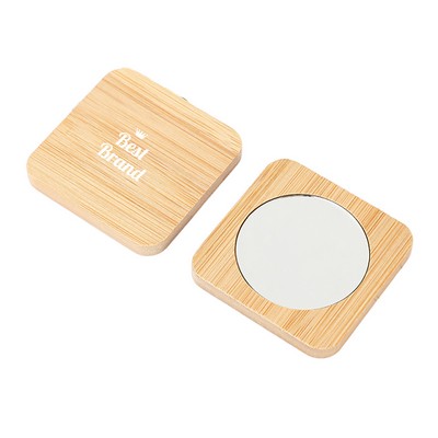 Small Bamboo Makeup Mirrors