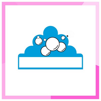 USA Made Bubble Shape Paper Badge Ribbon Full-Color (2"x3")