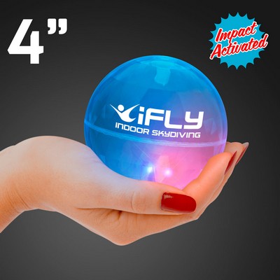 Custom Printed Super Sized Blue Air Bounce Ball w/ LED Lights