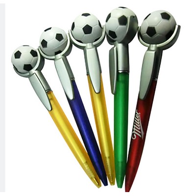 Mini Plastic Press Soccer Pen