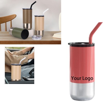 16 Oz. Vacuum Insulated Tumbler with Straw