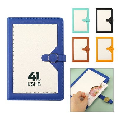 A5 Two-Tone Notebook with Magnetic Buckle